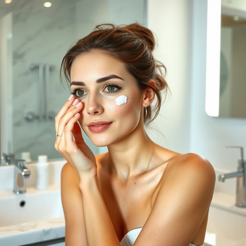 Perawatan jerawat dengan perawatan spot pada kulit yang segar dan sehat