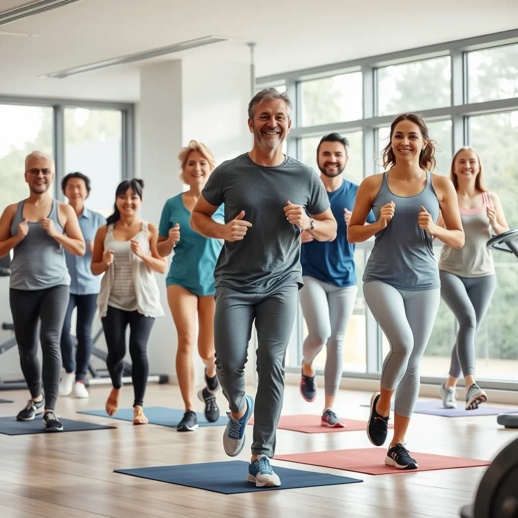 Pasien berlatih olahraga untuk mengatasi obesitas dengan gaya hidup sehat