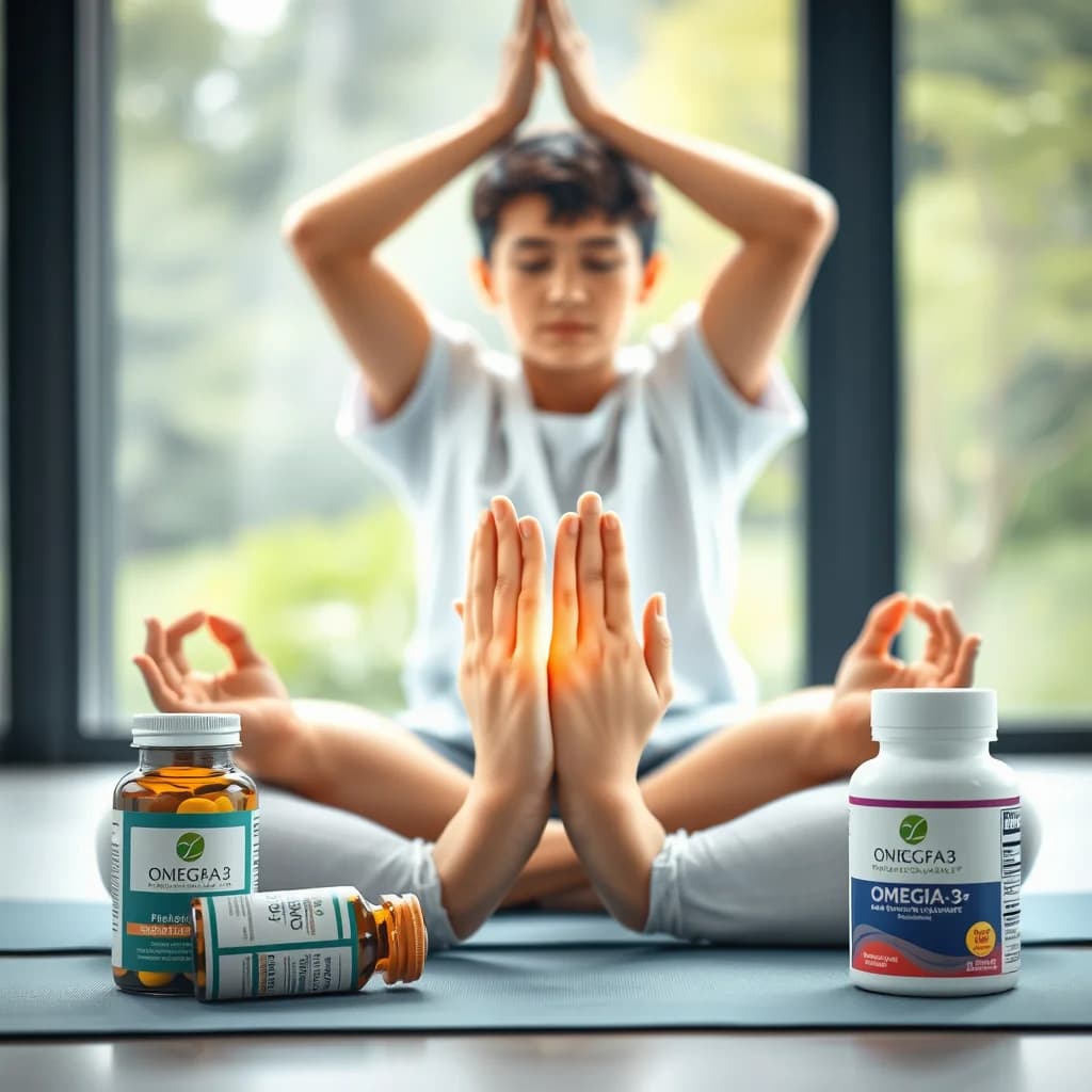 Pemuda melakukan yoga untuk menjaga kesehatan sendi