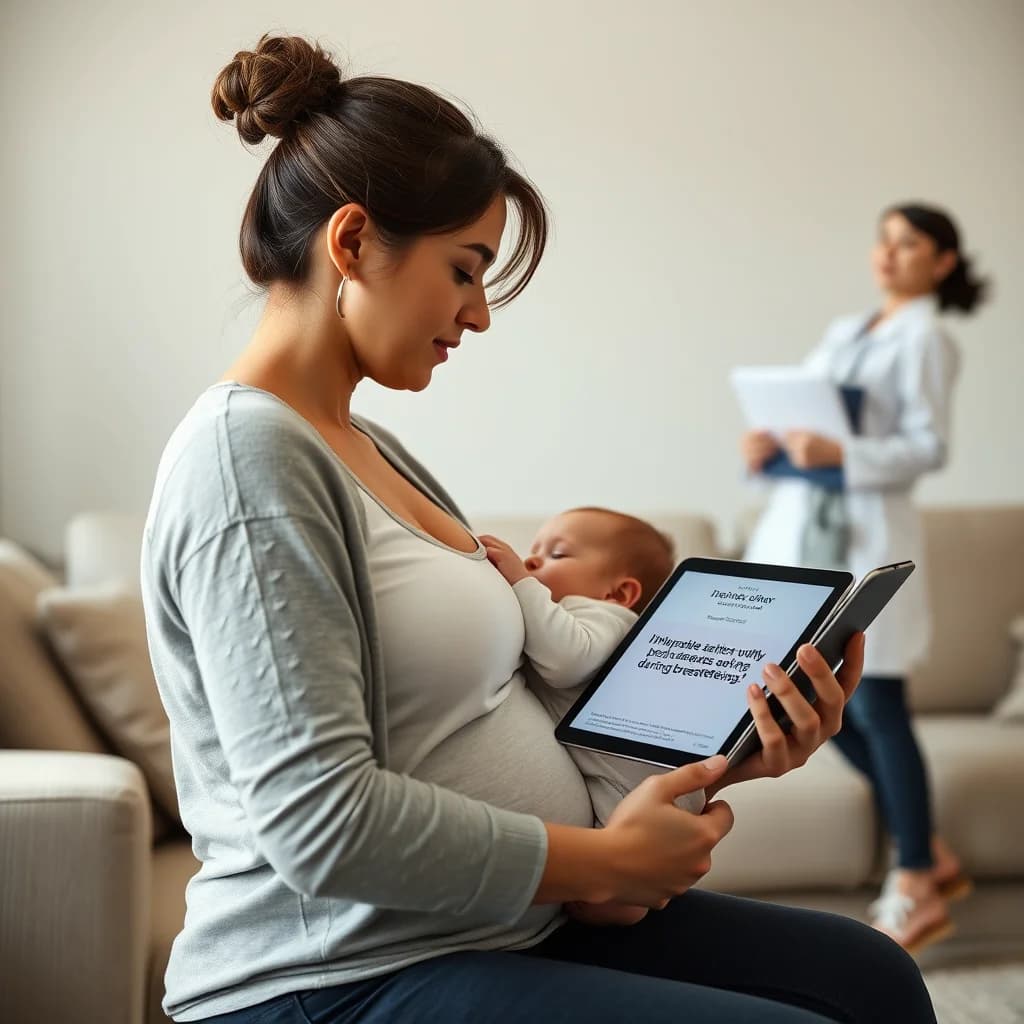 Ibu menyusui diawasi oleh petugas kesehatan yang memeriksa efek penggunaan ibuprofen