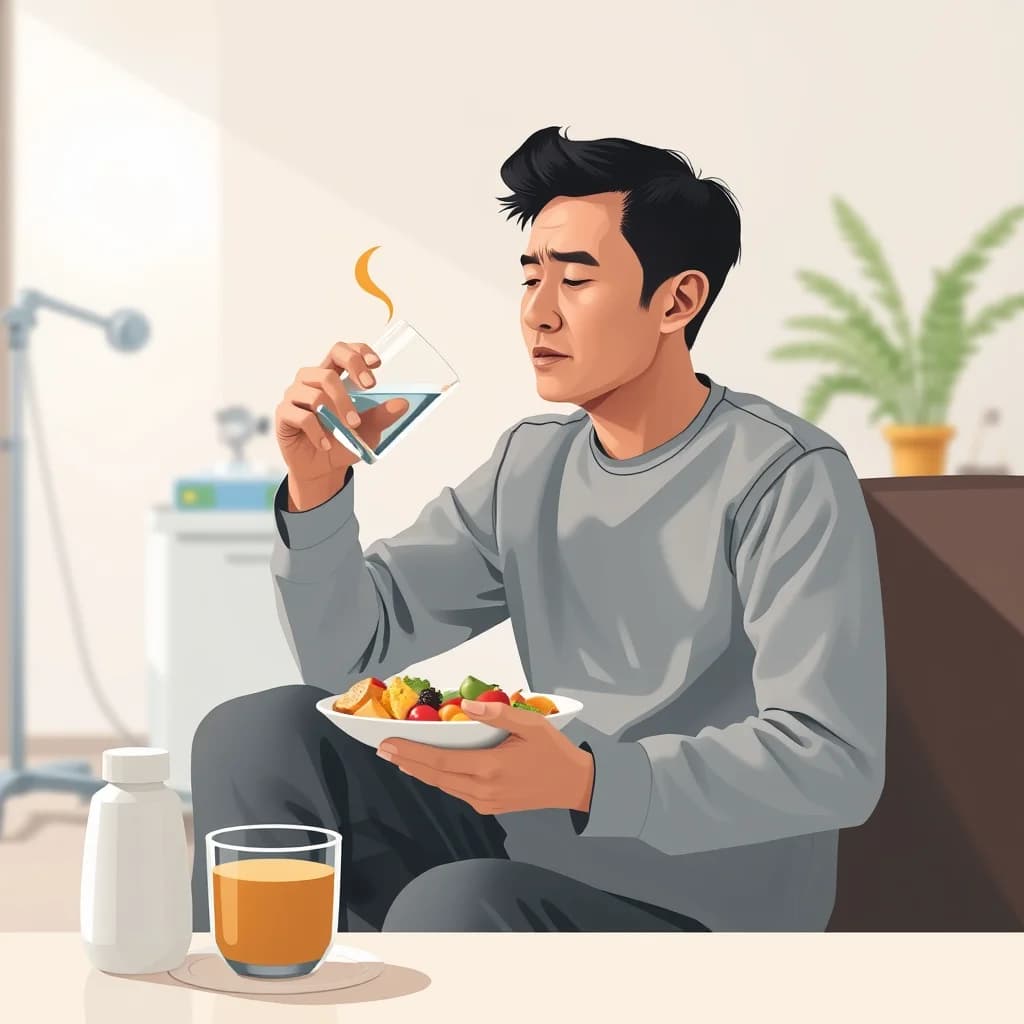 Seseorang mengalami gejala asam lambung naik saat puasa