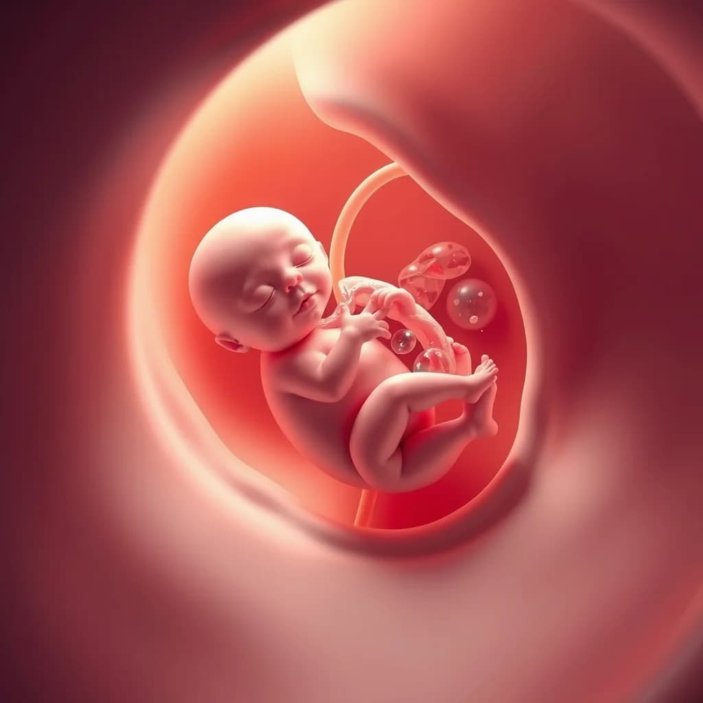 Bayi bernapas di dalam kandungan dengan tali pusat dan paru-paru yang berkembang