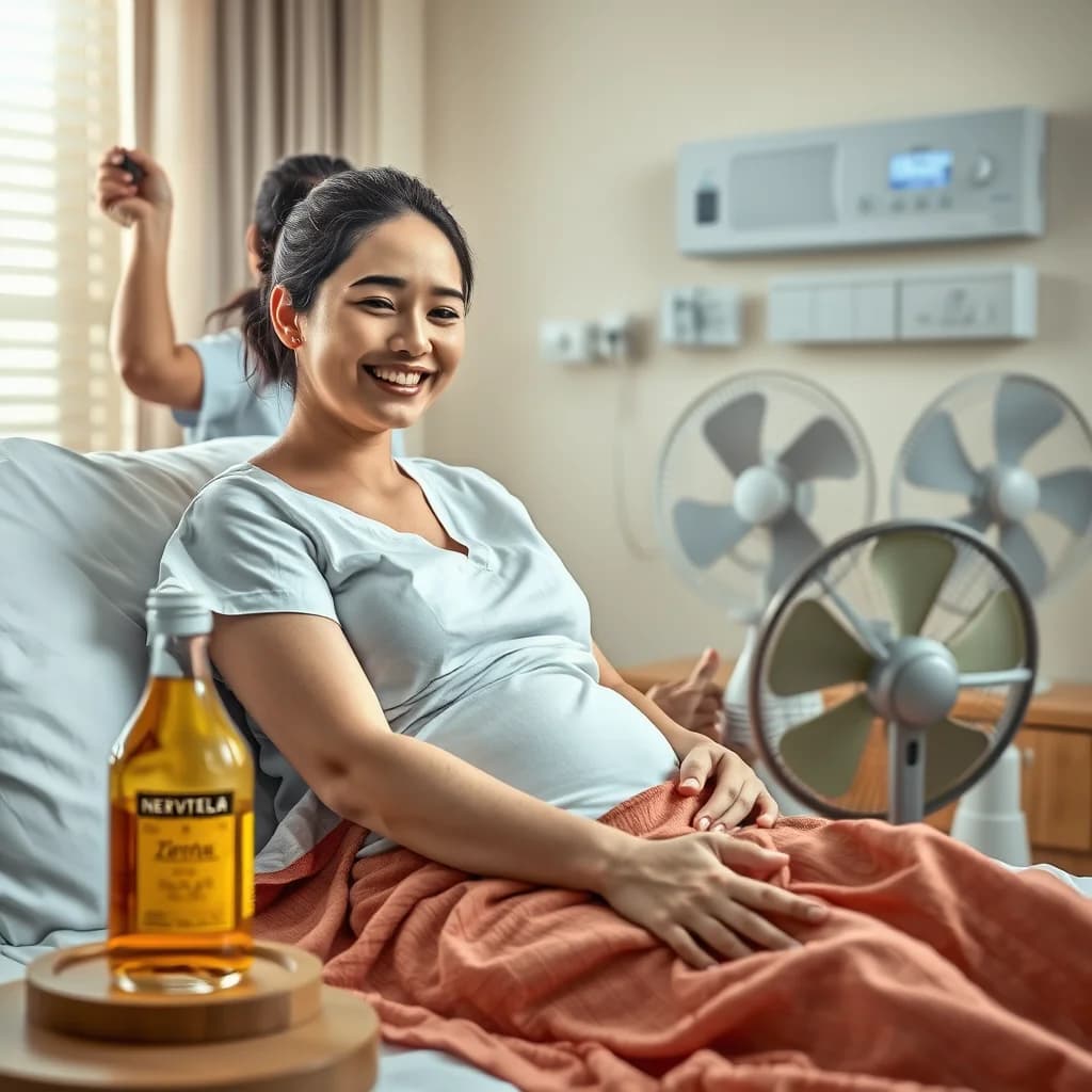 Ibu baru dirawat dengan cara alami untuk mengatasi keringat berlebihan pasca melahirkan