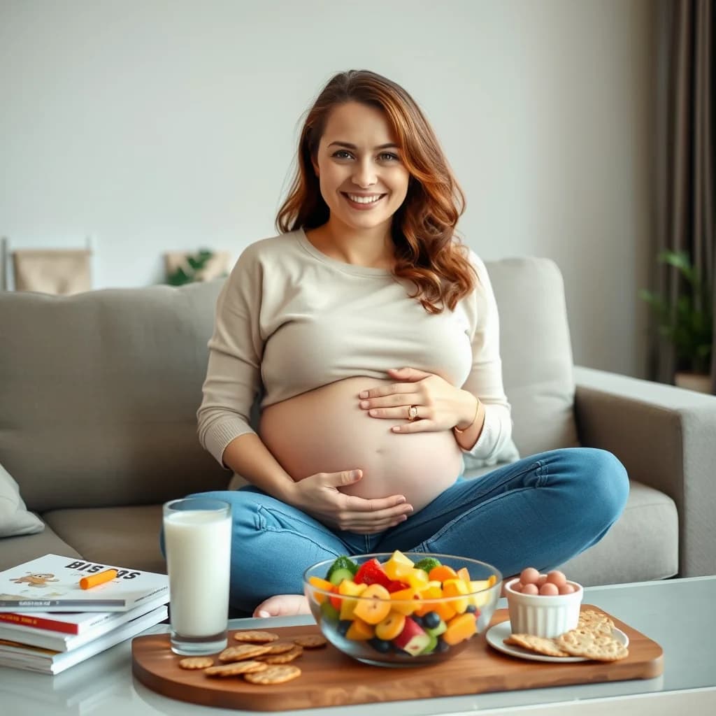 Ibu hamil makan makanan bergizi untuk mencegah stunting pada anak