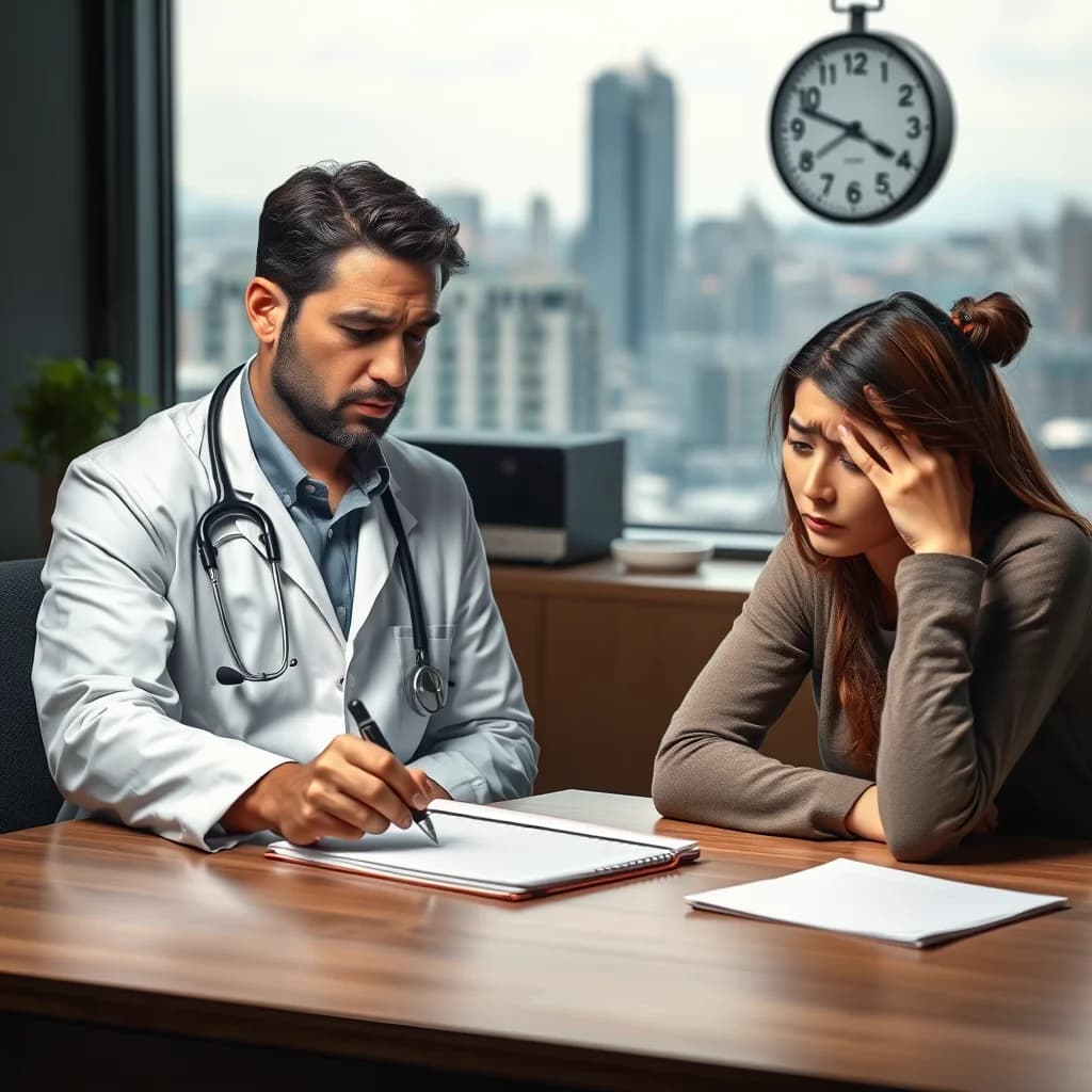 Dokter membantu pasien mengatasi stres negatif yang mengganggu kesehatan mental dan fisik