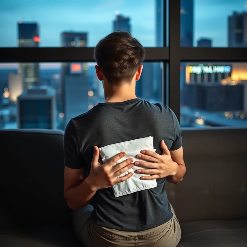 Muda berkeringat berlebihan dan menggunakan bantuan untuk mengurangi nyeri