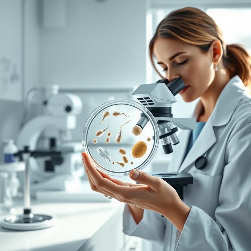 Dokter memeriksa sperma dan telur untuk meningkatkan kesuburan pasangan