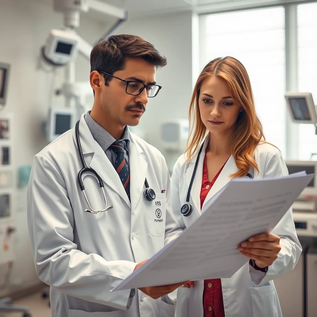 Dokter memeriksa catatan pasien untuk mencegah insiden keselamatan