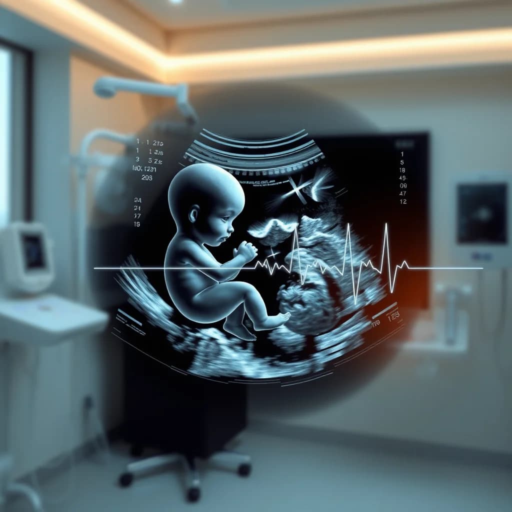 Grafik USG janin bergerak dalam kandungan