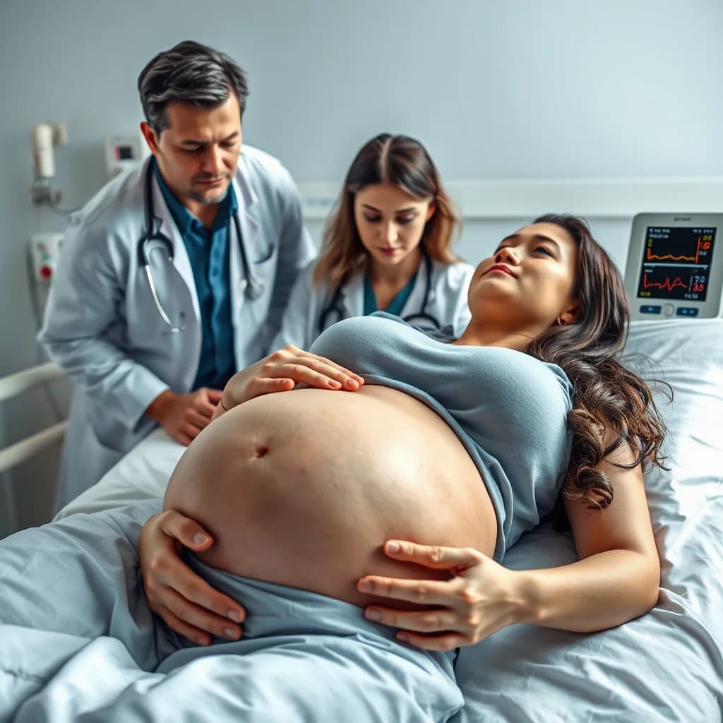 Dokter dan perawat memantau kondisi ibu hamil dengan ketuban pecah dini