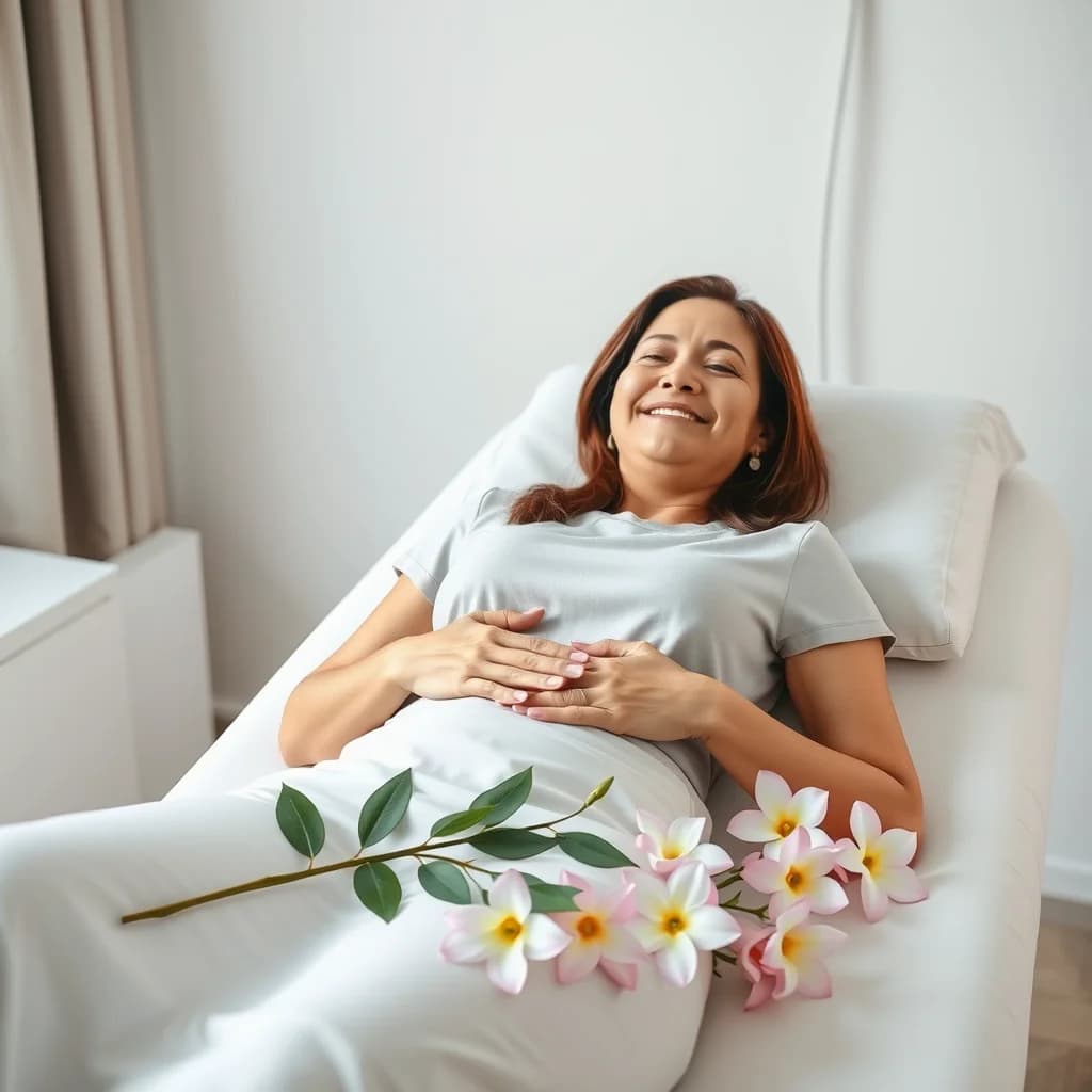 Perempuan mengalami pemeriksaan dengan menggunakan kayu secang untuk mengurangi nyeri haid