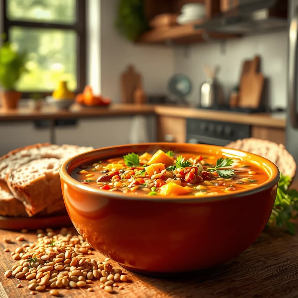 Sup Lentil Hangat dengan Sayuran Segar untuk Kesehatan Hati dan Pencernaan