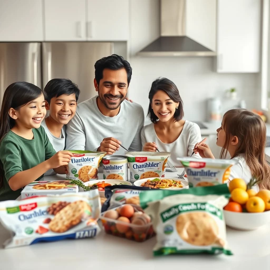 Keluarga sehat menikmati makanan beku dari merek-merek frozen food terbaik