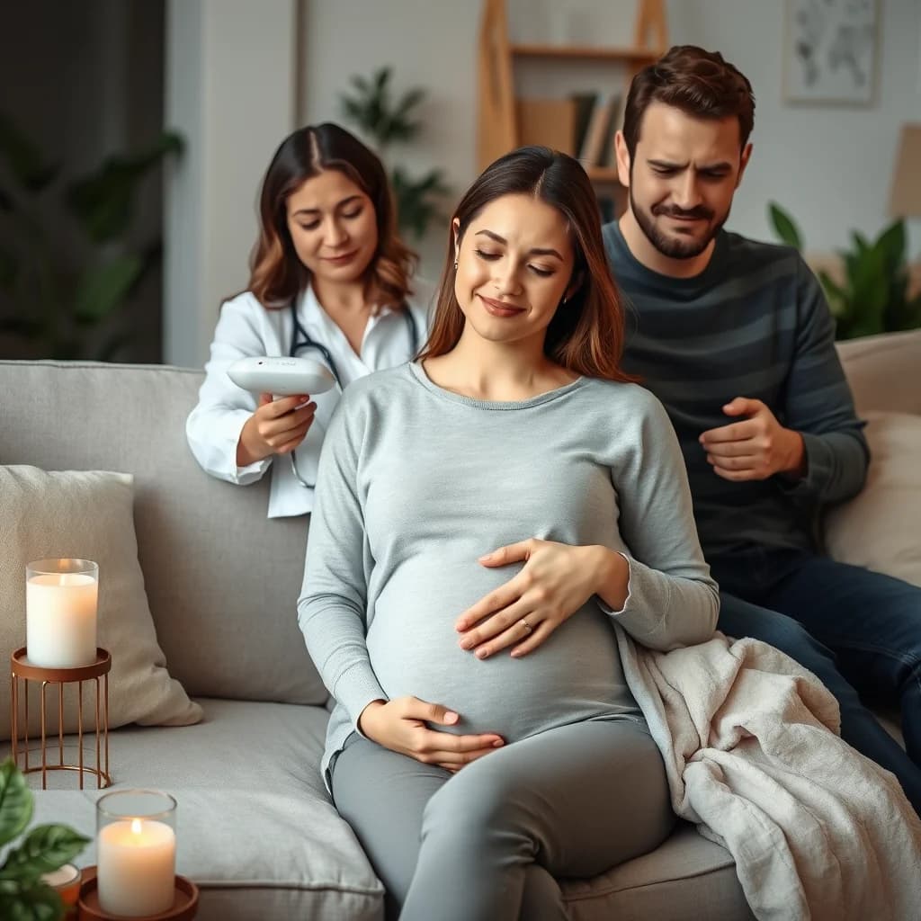 Ibu hamil mengalami nyeri tulang ekor dan meminta dukungan dari dokter