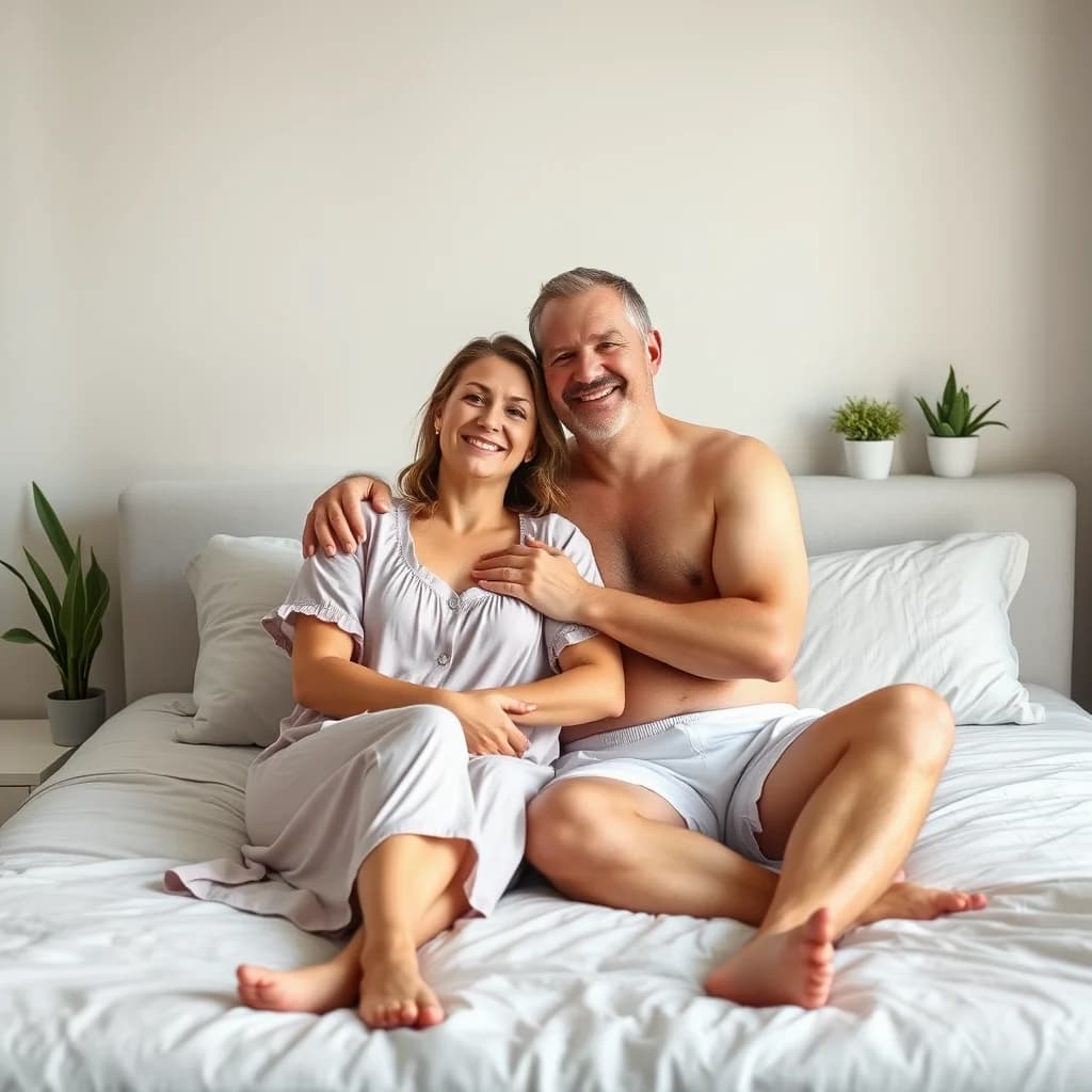 Pasangan suami istri melakukan kegiatan bersetubuh dengan sehat dan aman