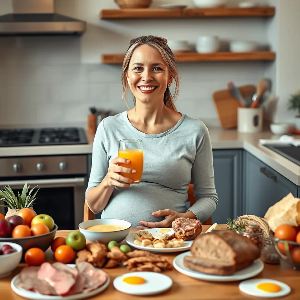 Ibu hamil memilih menu sarapan sehat untuk kebutuhan nutrisi