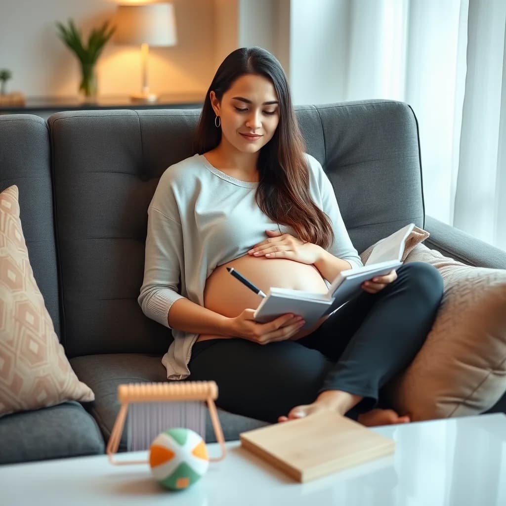 Ibu hamil mengurangi stres dengan melakukan aktivitas pribadi di rumah