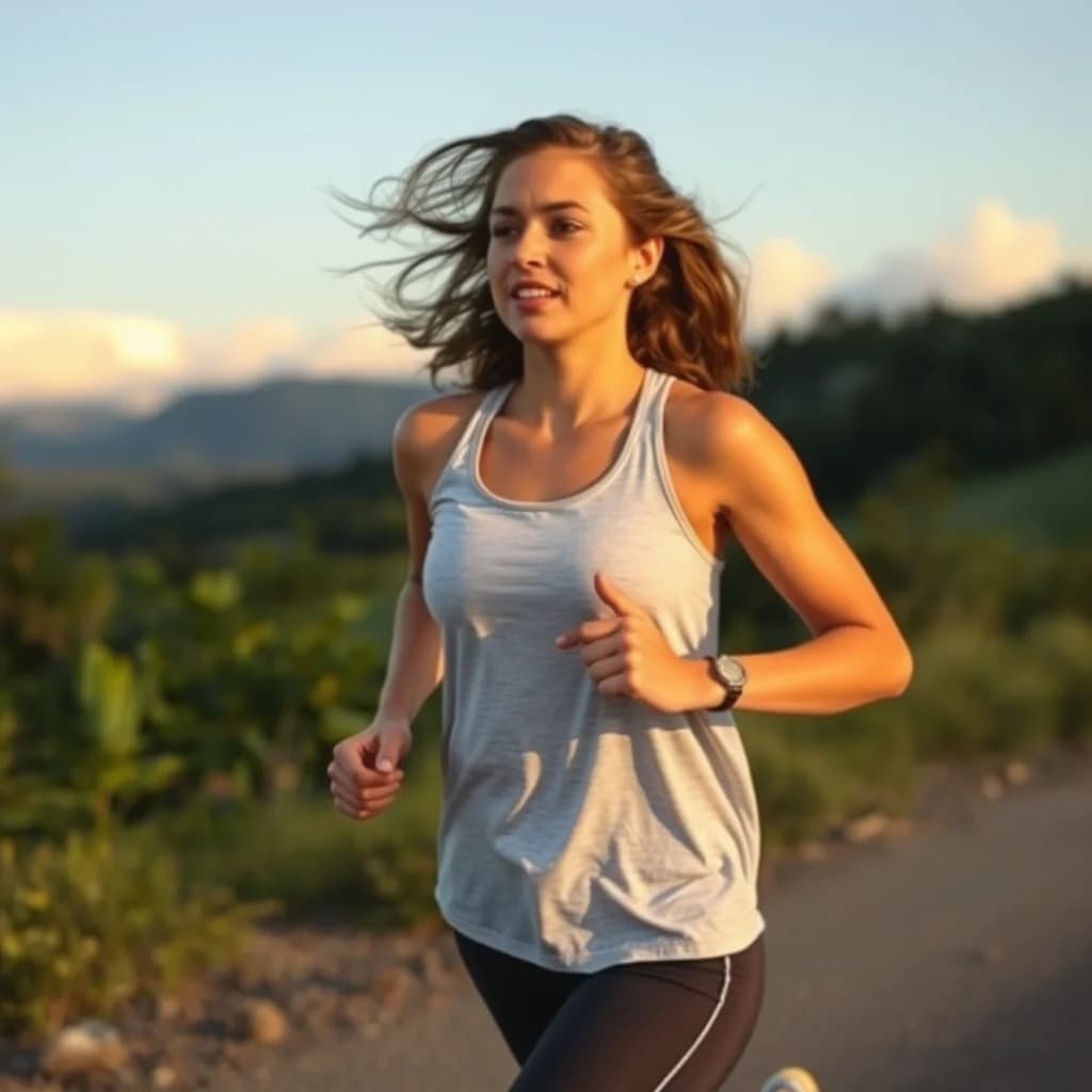 Pria berlari pagi untuk meningkatkan kesehatan tubuh